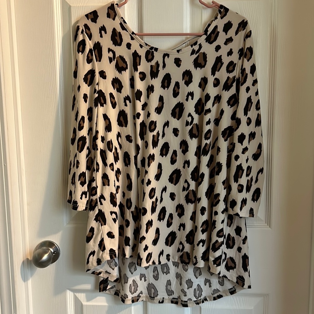 Brand new cheetah print long sleeve T shirt